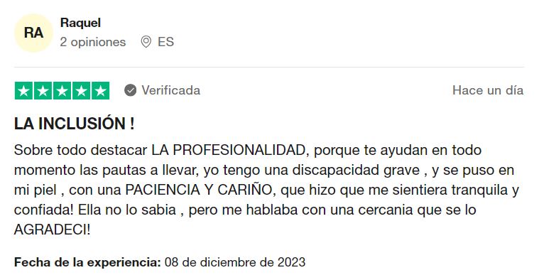 trustpilot Raquel